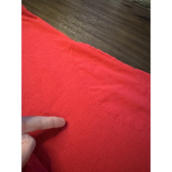 Oh My Gauze Dress Womens Large Red Maxi Sleeveless Pockets Cotton Summer Boho - Picture 14 of 14